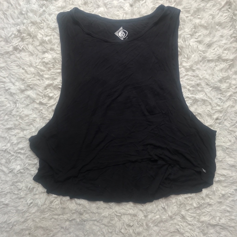 Black Volcom Crop Top